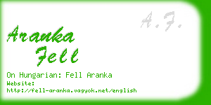 aranka fell business card